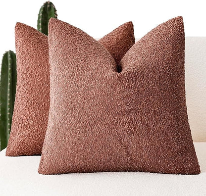 Foindtower Pack of 2, Decorative Textured Boucle Throw Pillow Covers Accent by Foindtower