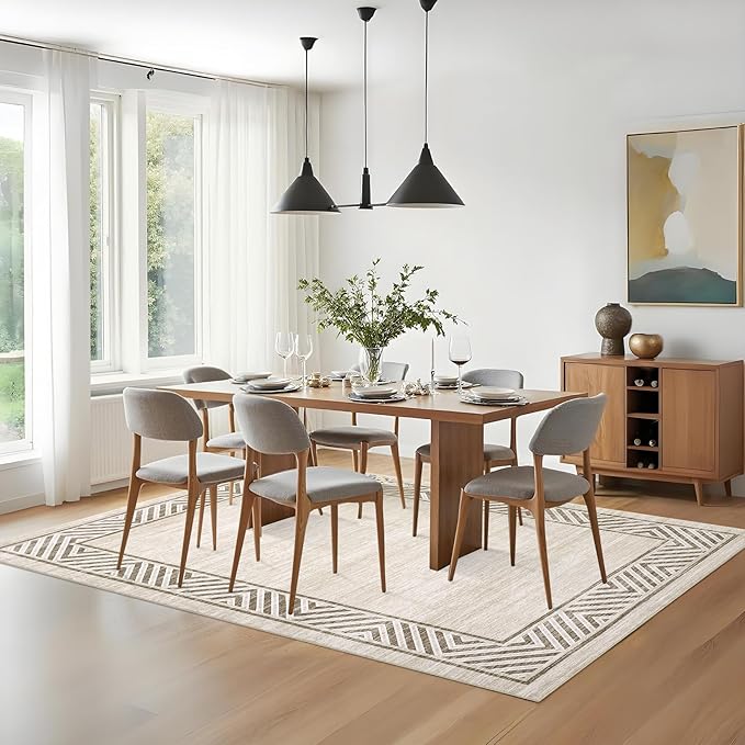 GarveeHome Modern Rugs for Living Room 8x10 Large Bordered Floor Mats - Image 2