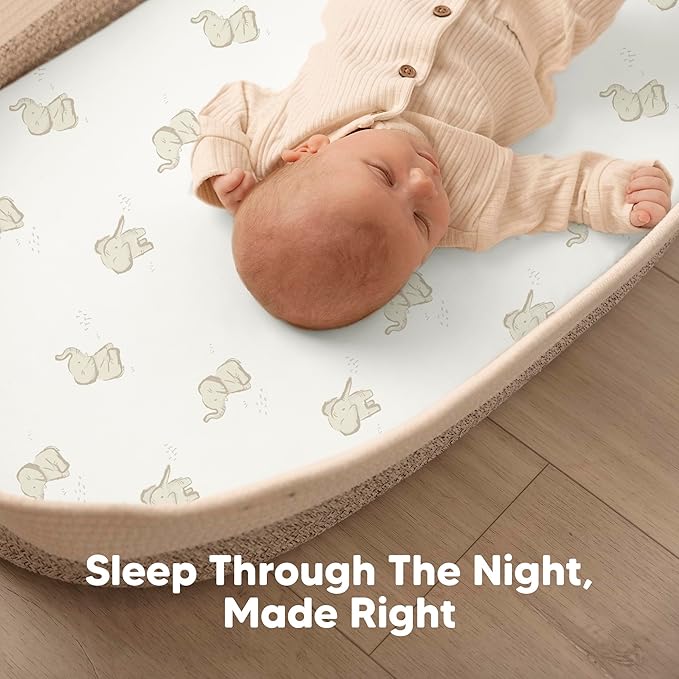 2-Pack Baby Bassinet Sheets Girl, Boy - Image 6