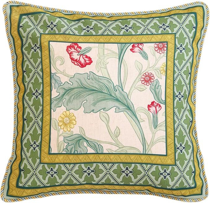patdrea Designer Square Throw Pillow Covers, Farmhouse Linen by Welcometopatdrea
