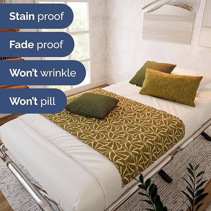 Cot Sheet Set 25” x 75” – Easy-Fit Cot Size Mattress Sheets – Ideal - Image 8