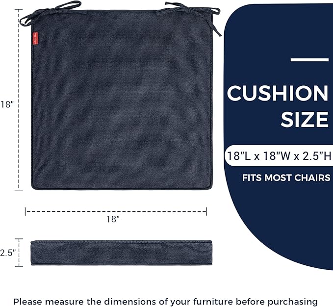 Patio Chair Cushion 18"x18"x2.5" - Image 2
