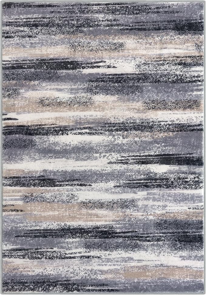 Modern Abstract 6x9 Machine Washable Living Room Rug Non-Slip Soft Bedroom Area - Image 9