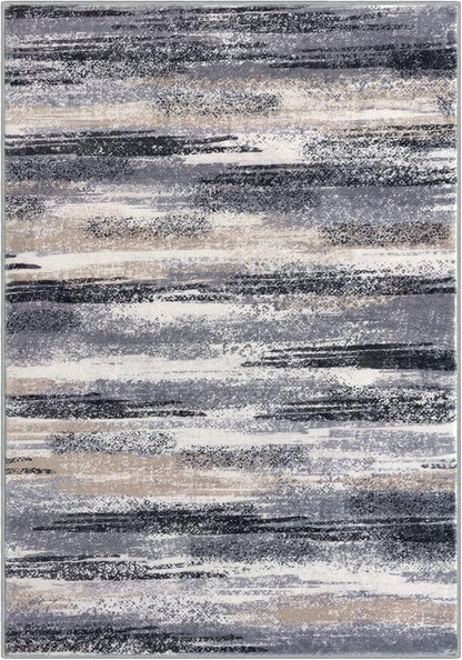 Modern Abstract 8x10 Large Machine Washable Living Room Rug Non-Slip Soft - Image 9