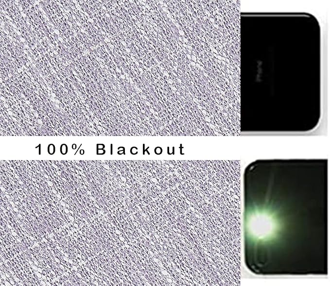 Purple Full Blackout Curtain Panel Energy Efficient Triple Weave Window - Image 6