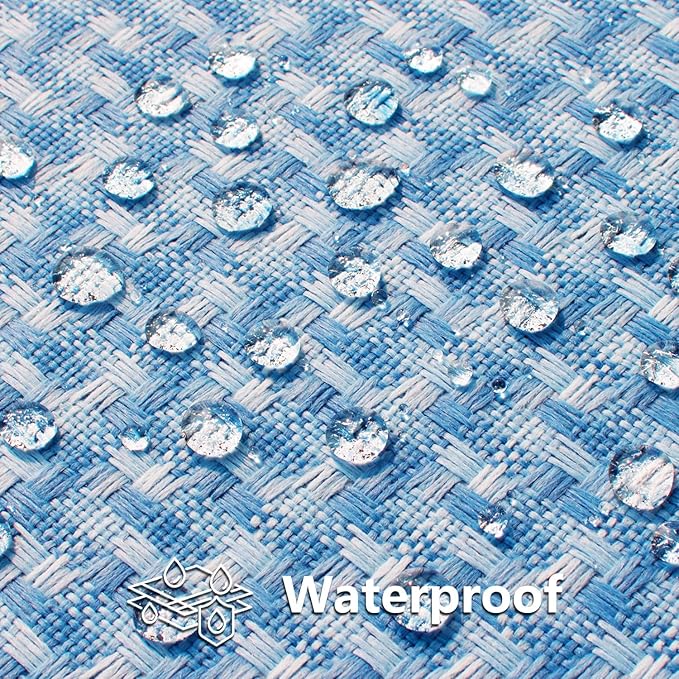 Kevin Textile Outdoor Waterproof Throw Pillow Covers Pack of 2 Weaving Texture - Image 2