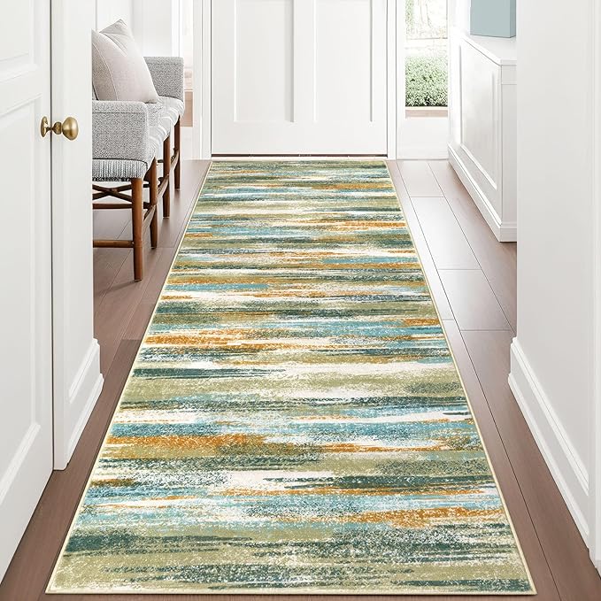 Modern Abstract Runner Rug 3x8 by lansny