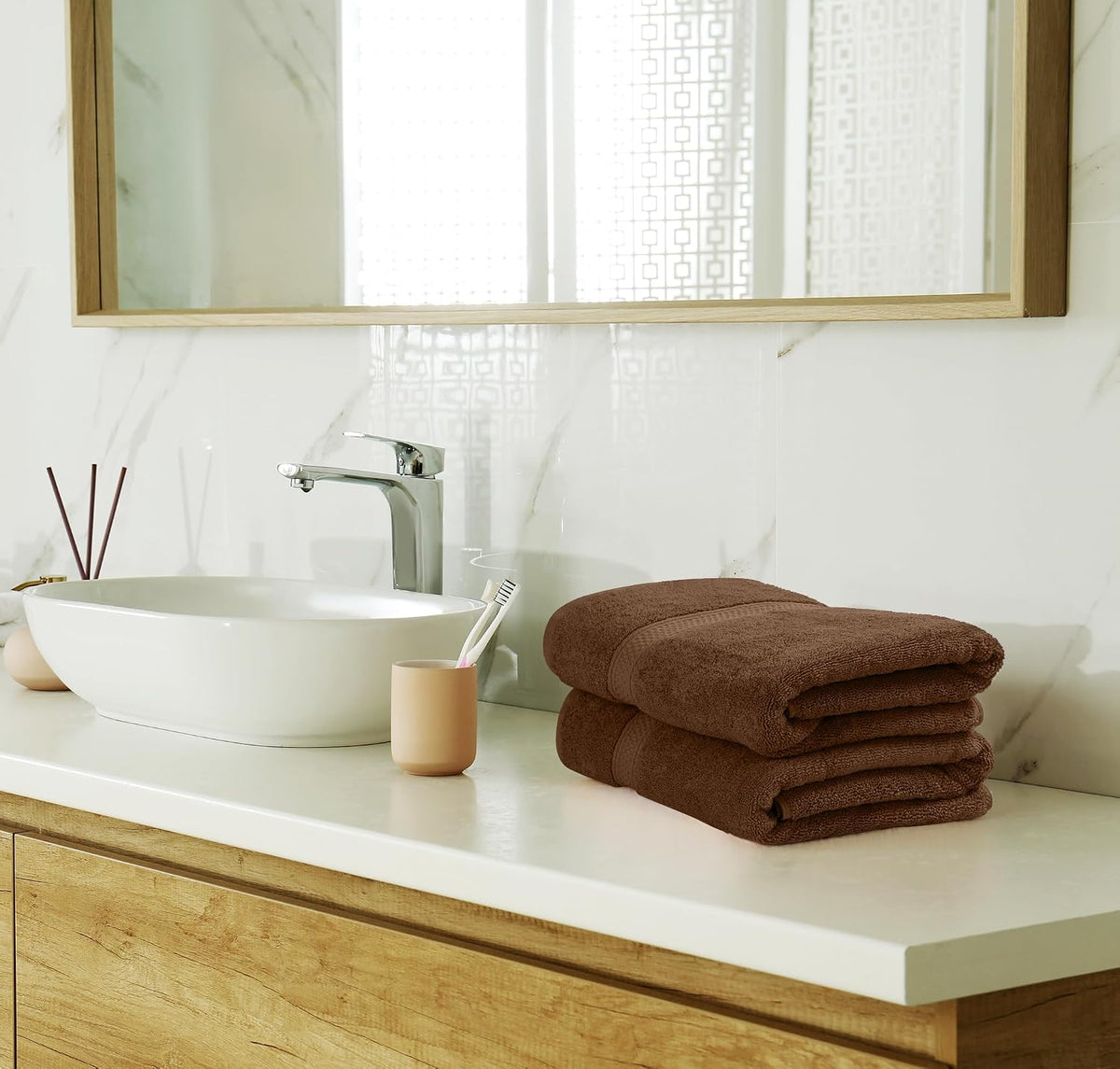 utopia towels 8-piece premium towel set, 2 bath, package contents