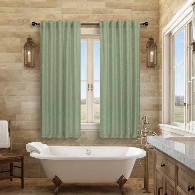 Sage Green Curtains 38 Inch Width - Image 9
