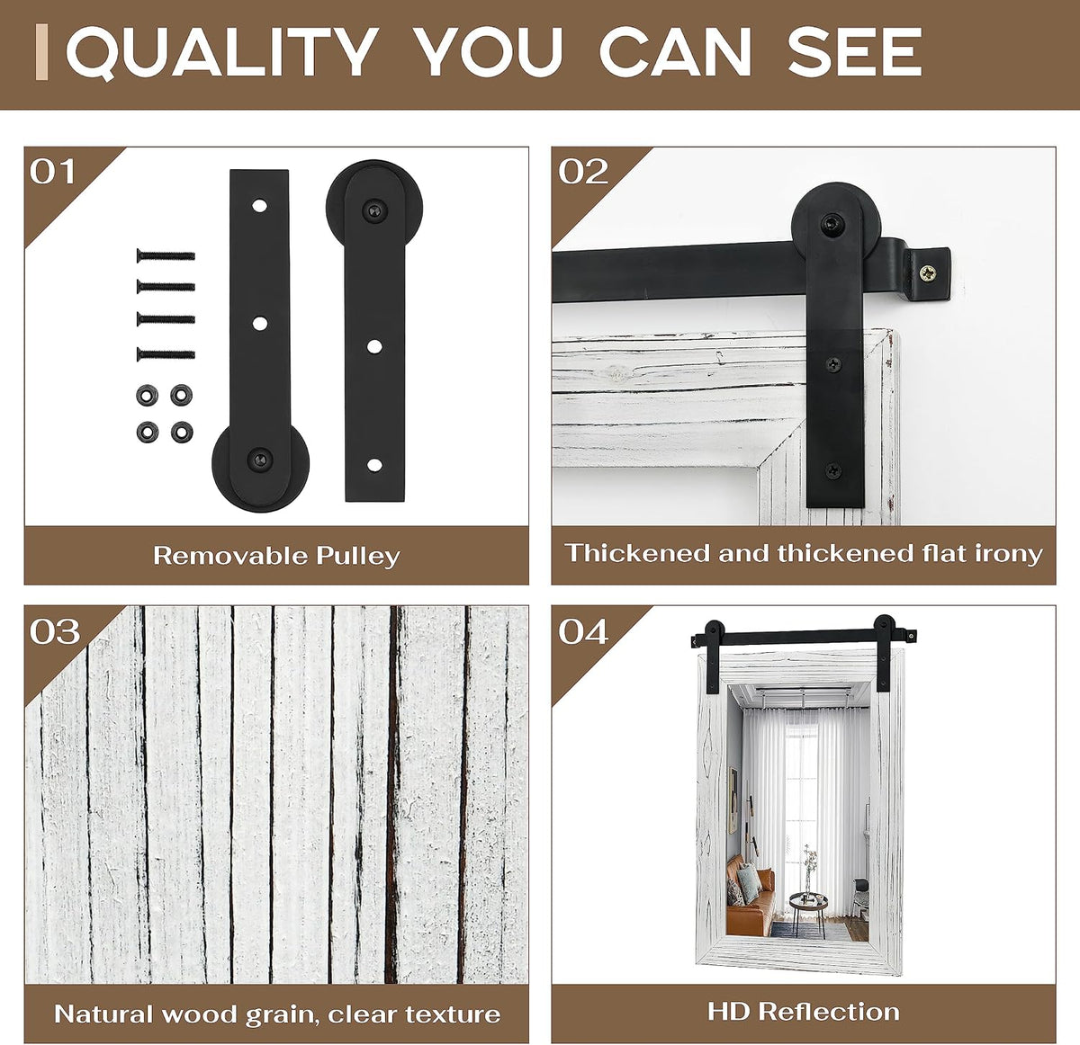 cogood farmhouse bathroom mirrors for over sink, package contents