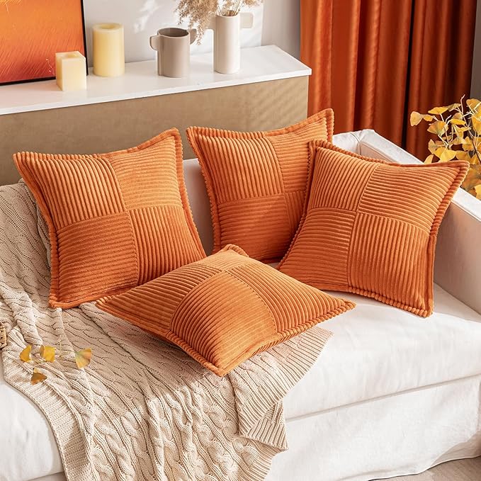 MIULEE Orange Decorative Throw Pillow Covers - Image 7