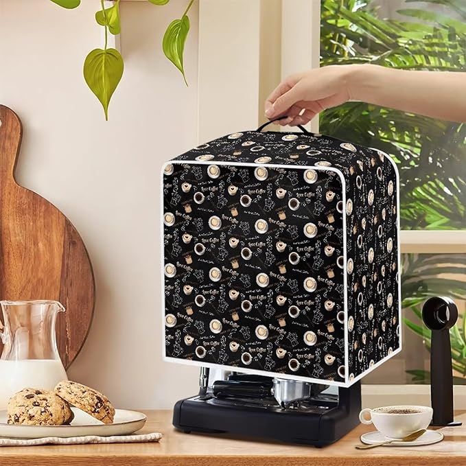 Coffe Pattern Coffee Maker Covers Lightweight Stain Resistant - Image 6