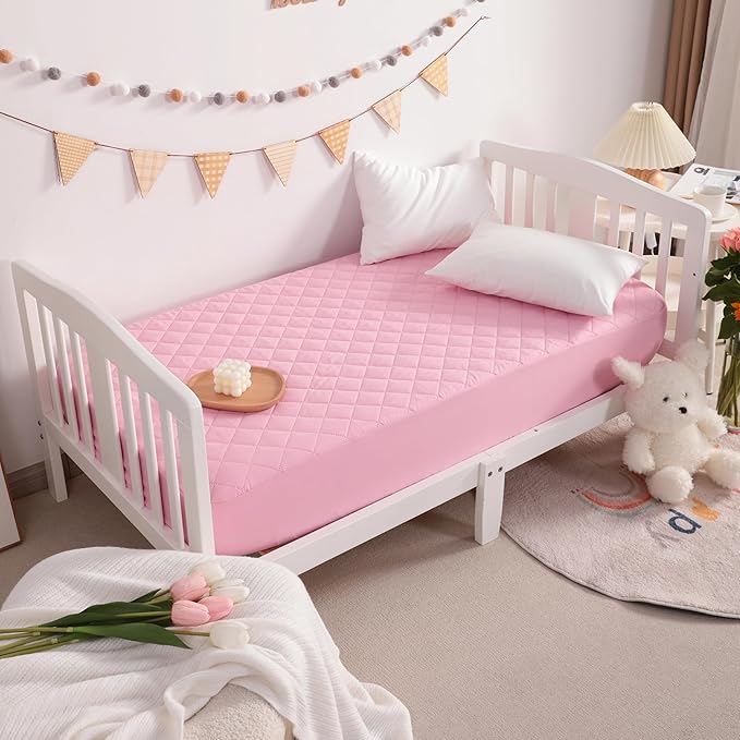 NTBAY 2 Pack Waterproof Mini Crib Mattress Protector, Quilted 24"x38" Fitted - Image 7