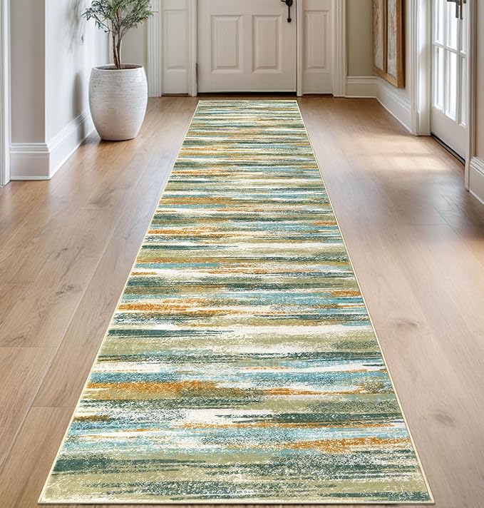 Modern Abstract Runner Rug 2.6x14 by lansny