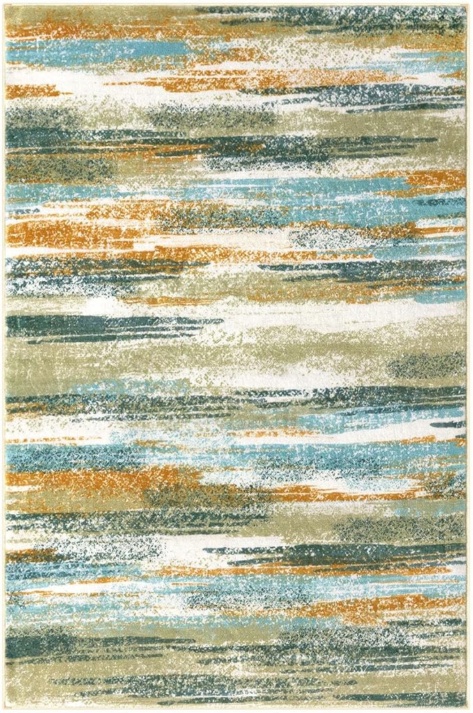 Modern Abstract 6x9 Machine Washable Living Room Rug Non-Slip Soft Bedroom Area - Image 9
