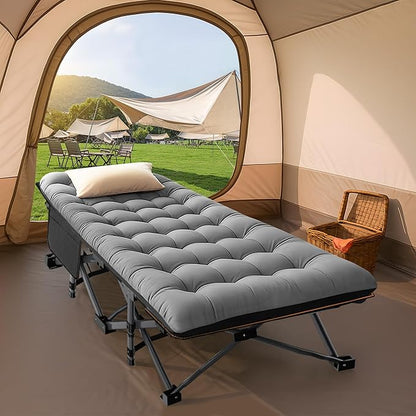 ABORON Camping Cot for Adult 28" Extra Wide, 2PK Heavy-Duty 1200D Oxford Cot - Image 7