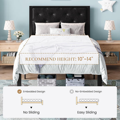 sha cerlin twin size metal bed frame with on a desk or shelf