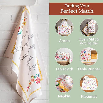 Maison d' Hermine Kitchen Towels Set of 3 100% Cotton 27.50" x 20" Reusable - Image 5