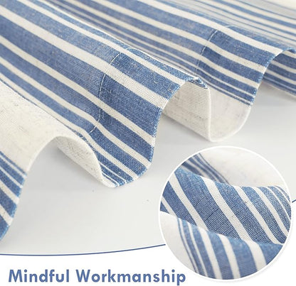 DriftAway Farmhouse Vertical Striped Linen Blend Textured Light Filtering Semi - Image 5