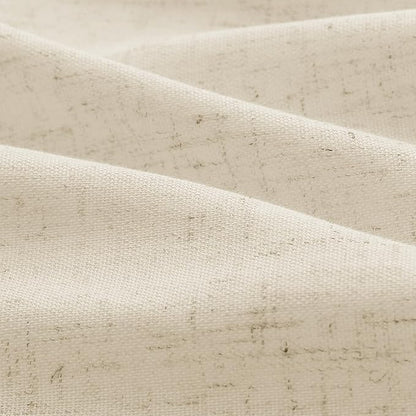Beige 102 Inch Long Curtains Pinch Pleat Linen Curtains - Image 3