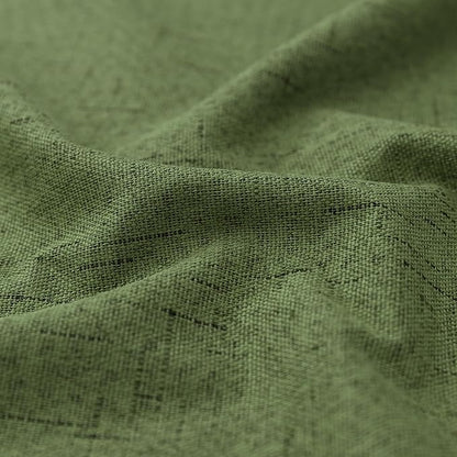 KOUFALL Bathroom Window Curtain, Short Boho Rustic Linen Moss Olive Green - Image 7