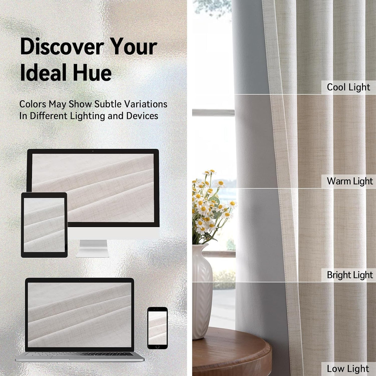 100% blackout linen curtains 84 inch long 2 on a desk or shelf