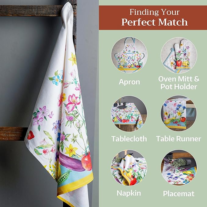 Maison d' Hermine Kitchen Towels Set of 3 100% Cotton 27.50" x 20" Reusable - Image 7