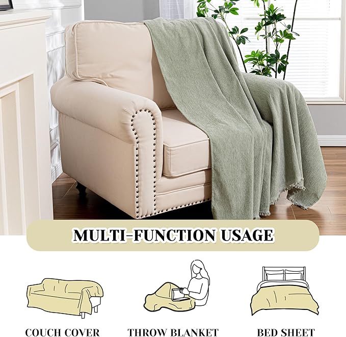 MEETSKY Green Sofa Covers Armchair Single Couch Cover - Image 8