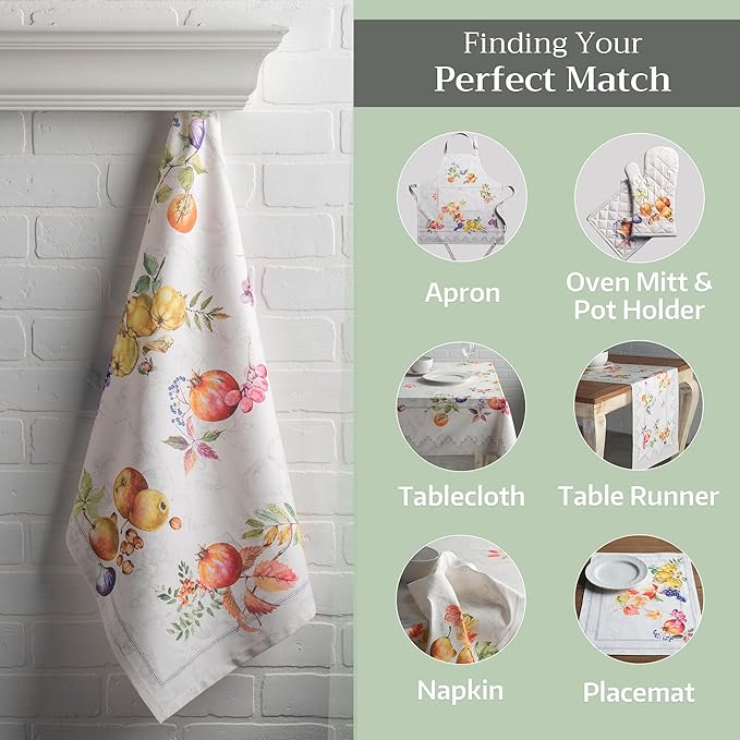 Maison d' Hermine Kitchen Towels Set of 3 100% Cotton 20" x 27.5" Reusable - Image 5