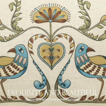 patdrea Designer Rectangle Throw Pillow Covers Set of 2, Farmhouse Blue Linen - Image 5