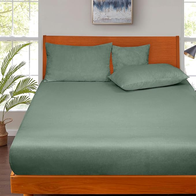 ROYALE LINENS 300 Thread Count 100% Long Staple Combed Cotton Fitted Sheet Twin - Image 5