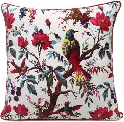 Eyes of India Velvet Floral Flower Bird Throw Pillow Sofa Cushion Cover Case by EyesofIndia