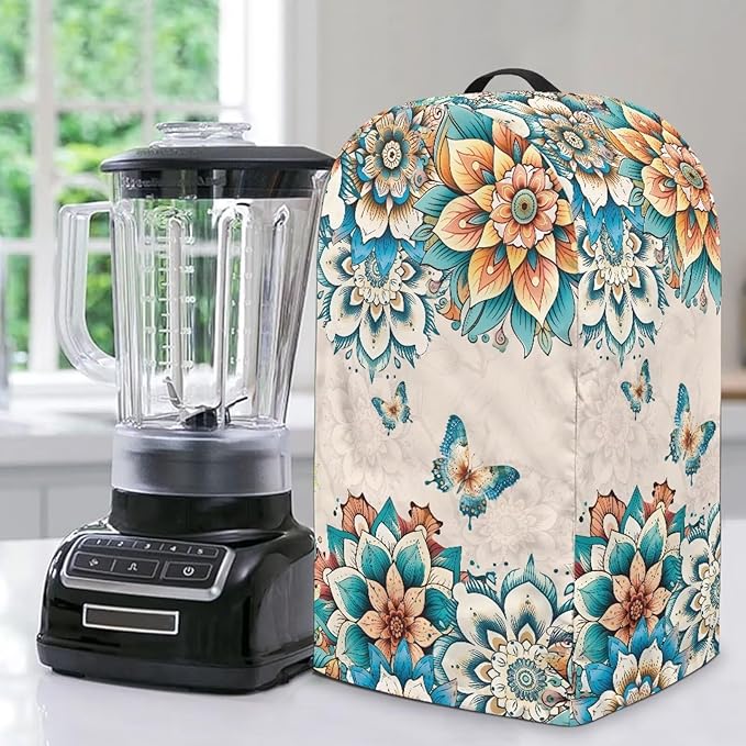 Floral Butterflies Blender Dust Cover Kitchen Appliance Oil-Proof Food by Unknown