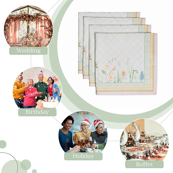 Maison d' Hermine Cloth Napkins Set of 4 100% Cotton Everyday Reusable Square - Image 5