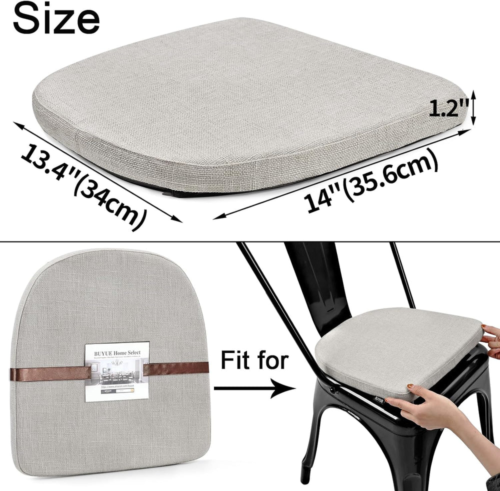 BUYUE Friendly Woven Fabric 14x14 Magnetic Cushions for Metal Chair Set of 4,...