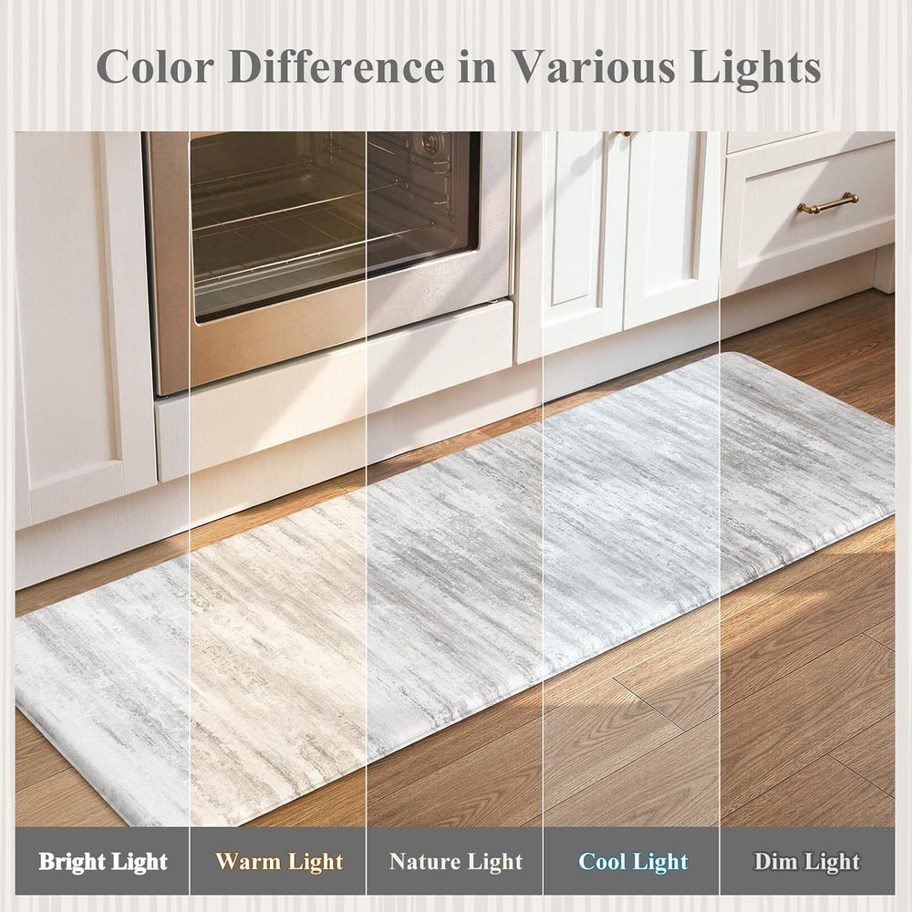 KIMODE Anti Fatigue Kitchen Mats for Floor, Abstract Farmhouse Kitchen Rugs