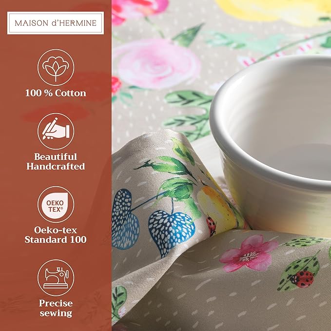 Maison d' Hermine Cloth Napkins Set of 4 100% Cotton Everyday Reusable Square - Image 2