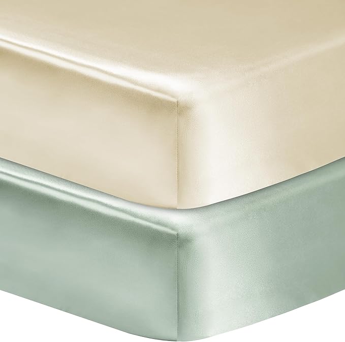 2 Pack Satin Soft Crib Sheet for Baby by GUNTAIL
