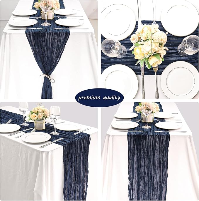 12 Pack 13Ft Cheesecloth Table Runner 35x157 Inch Boho Gauze Table Runner - Image 5