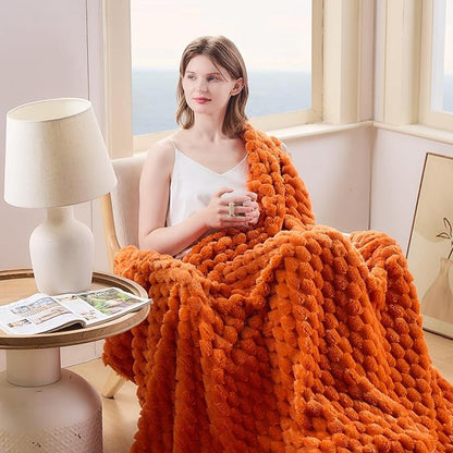 NEWCOSPLAY Super Soft Fall King Blanket Orange Premium Silky Flannel Fleece 3D - Image 4