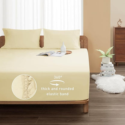 Sunflower California King Fitted Sheet, 1-Piece Extra Deep Pocket Fitted Bottom - Image 2