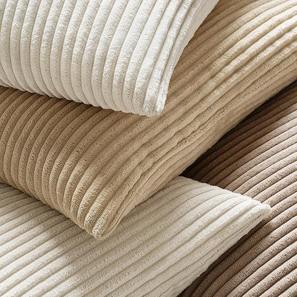 MIULEE Pack of 2 Corduroy Pillow Covers Soft Soild Cushion Cases Decorative - Image 4