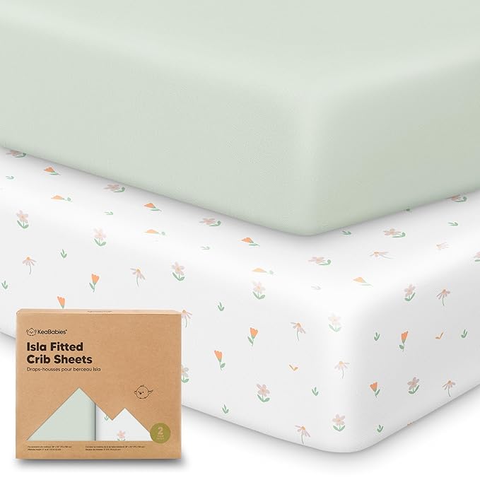 KeaBabies 2-Pack Baby Crib Sheets by KeaBabies