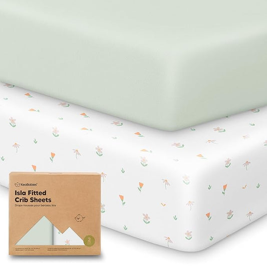KeaBabies 2-Pack Baby Crib Sheets by KeaBabies