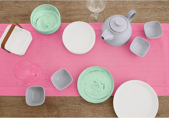 Solino Home Linen Flamingo Pink Table Runner 144 Inches Long - Image 3