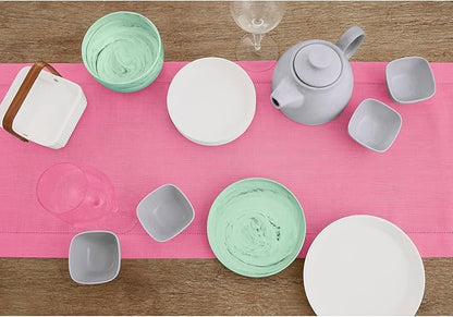 Solino Home Linen Flamingo Pink Table Runner 144 Inches Long - Image 3