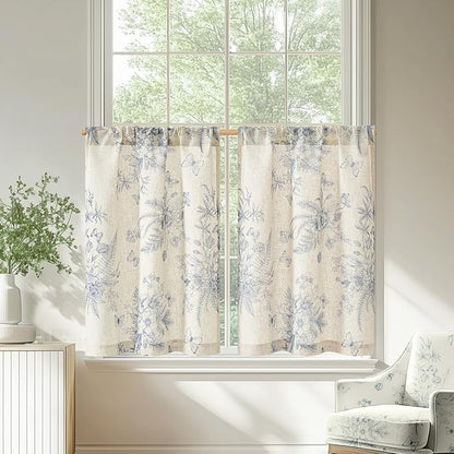 jinchan Half Window Curtains Small Drapes - Image 2