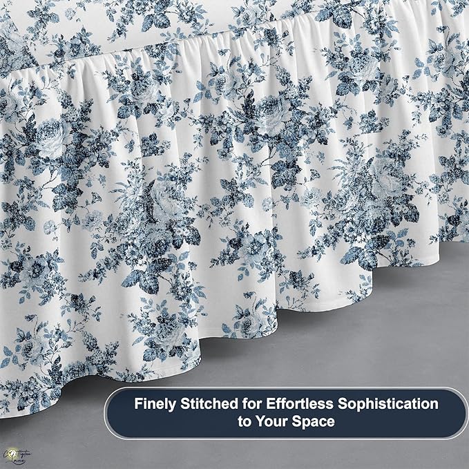 Cottington Lane Ruffled Bed Skirt Queen Size - Image 9
