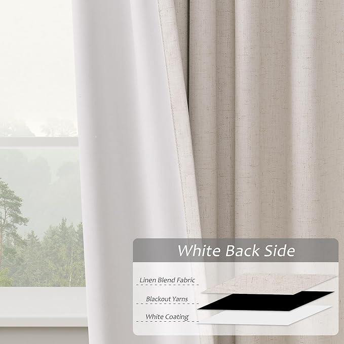 Pinch Pleat Linen Blackout Curtains - Image 5