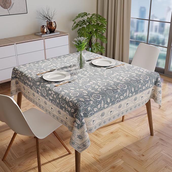 Encasa XO Rectangular 56"x94" Tablecloth | Water-Repellent Polyester Dining - Image 9